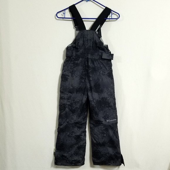 Columbia Boys Small Black Ski Snow Pants Bibs Suit